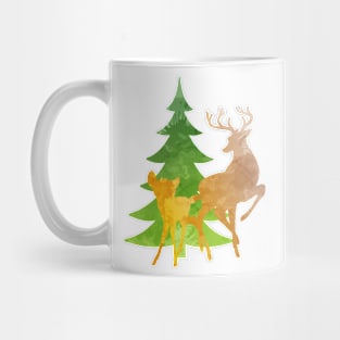 Christmas Deer Inspired Silhouette Mug